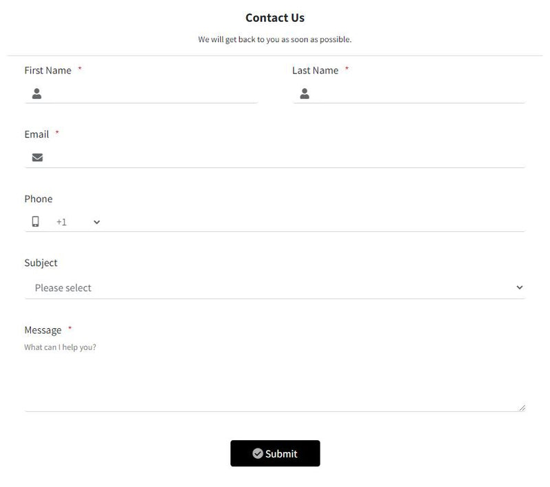 Form Samples - Contact Forms - PifyApp - Help you to build a customized ...