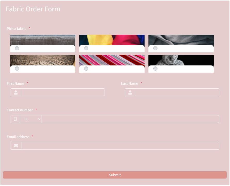 Fabric Order Form